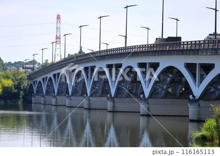手賀沼と手賀大橋(千葉県) 手賀沼と手賀大橋(千葉県) 116165113