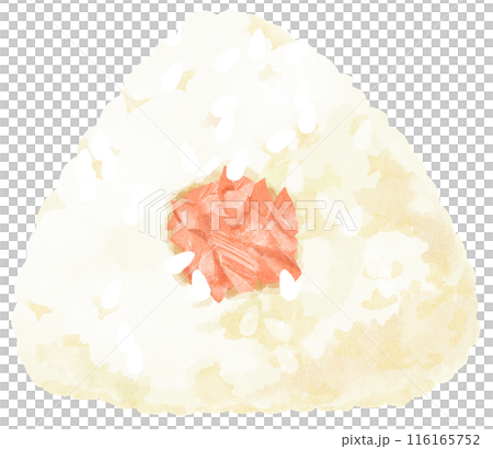 Triangular salmon rice balls, watercolor touch Triangular salmon rice balls, watercolor touch 116165752