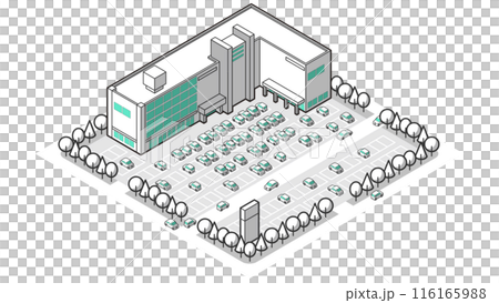 從上面看三維購物中心的向量圖 116165988