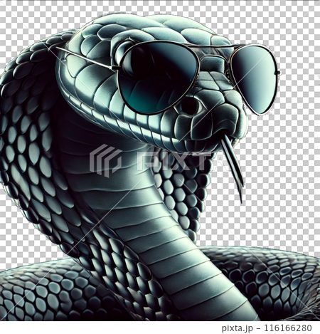 Cool snake with sunglasses 116166280
