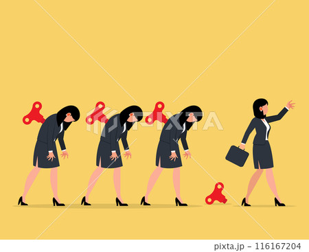 Get independent from the organization. Businesswomen have freedom after his winder released. 116167204