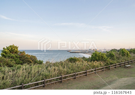 茨城 古房地公園から望む日立の海岸 茨城 古房地公園から望む日立の海岸 116167643