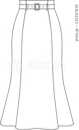 ベルトマーメイドスカート【ハンガーイラスト】 116167656
