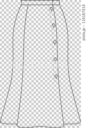 側扣人魚裙【衣架圖】 側扣人魚裙【衣架圖】 116167818