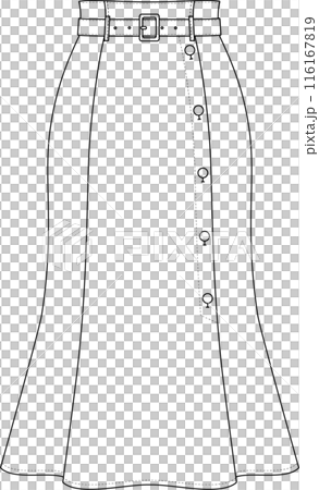 側扣腰帶美人魚裙【衣架圖】 側扣腰帶美人魚裙【衣架圖】 116167819