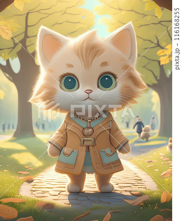 散歩に出かける子猫 散歩に出かける子猫 116168255