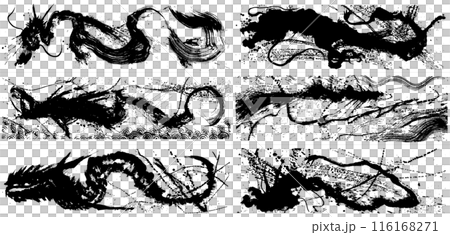 龍辰年手寫毛筆插畫 116168271
