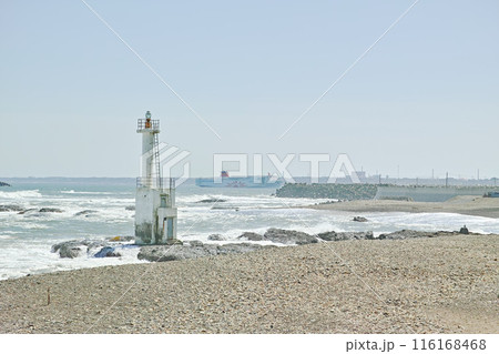 大洗海岸と磯浜灯柱 116168468