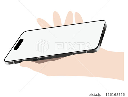 スマートフォンを持つ手 116168526