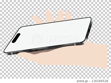 スマートフォンを持つ手 116168526