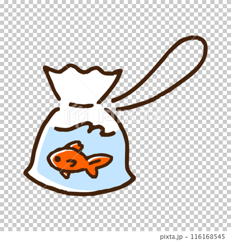 節慶金魚被裝在袋子裡 116168545