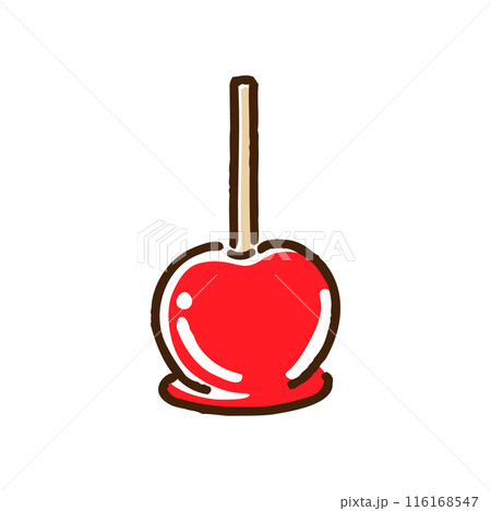 お祭りの屋台で売られているりんご飴 お祭りの屋台で売られているりんご飴 116168547