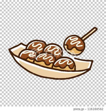 日本の祭の屋台で売られている『たこ焼き』 日本の祭の屋台で売られている『たこ焼き』 116168582