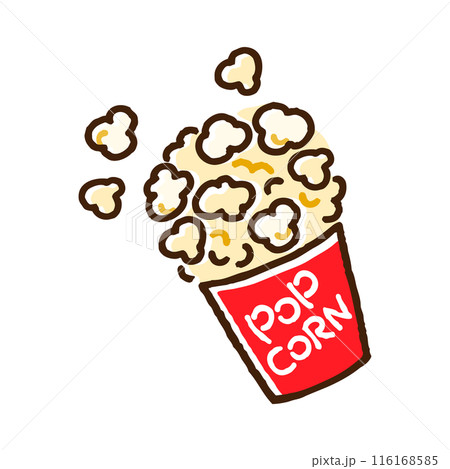 日本の祭の屋台で売られている『ポップコーン』 116168585