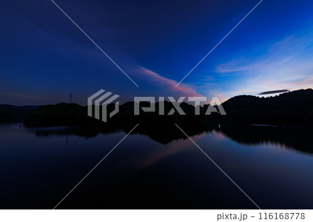 2024年夏布目ダムの夕景 日没前からゴールデンアワーを経てブルーアワーまで広角 ブルーアワー⑩ 2024年夏布目ダムの夕景 日没前からゴールデンアワーを経てブルーアワーまで広角 ブルーアワー⑩ 116168778