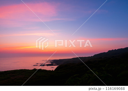 男鹿半島の夕暮れ 116169088