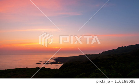 男鹿半島の夕暮れ 116169089