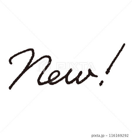 ペンで書いたNewの文字　手書き文字 116169292