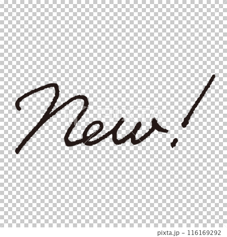 ペンで書いたNewの文字　手書き文字 116169292