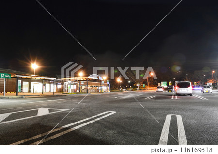 真冬の別府湾SA　凍結防止　夜景 116169318