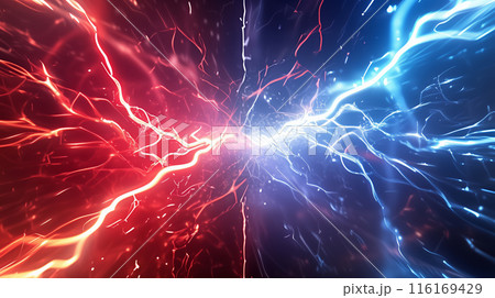 " 相対的な赤と青の雷のバトルグラウンド " " 相対的な赤と青の雷のバトルグラウンド " 116169429