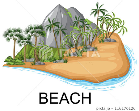 Tropical Island with Palm Trees Tropical Island with Palm Trees 116170126