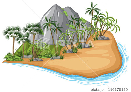 Tropical Island with Lush Vegetation Tropical Island with Lush Vegetation 116170130