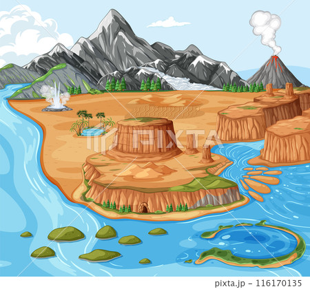 Diverse Landforms and Water Bodies 116170135
