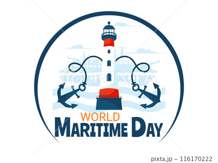 World Maritime Day Vector Illustration with Sea and Ship for Shipping Safety, Security, and the Marine Environment in a Nautical Flat Background World Maritime Day Vector Illustration with Sea and Ship for Shipping Safety, Security, and the Marine Environment in a Nautical Flat Background 116170222