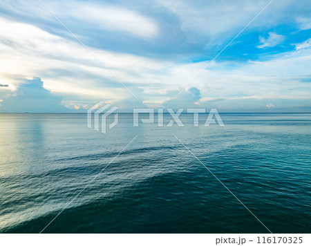 Aerial view of amazing sea surface water texture background,Beautiful sky clouds background Aerial view of amazing sea surface water texture background,Beautiful sky clouds background 116170325