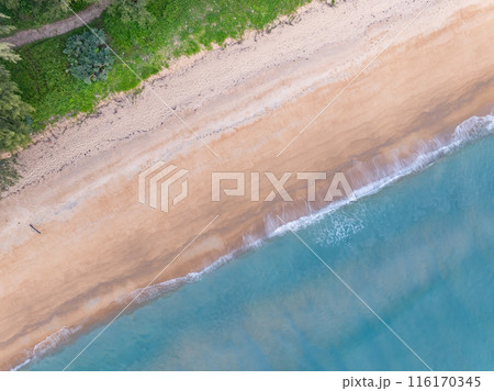 Top view Beach waves background, Natural background, photo sea waves texture background Top view Beach waves background, Natural background, photo sea waves texture background 116170345