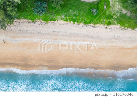 Top view Beach waves background, Natural background, photo sea waves texture background Top view Beach waves background, Natural background, photo sea waves texture background 116170346
