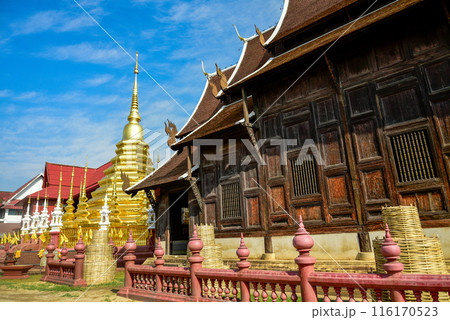 タイチェンマイにある寺院の美しい風景の写真素材 [116170523