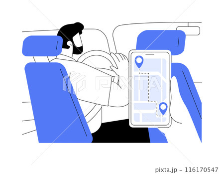 Follow the route abstract concept vector illustration. 116170547