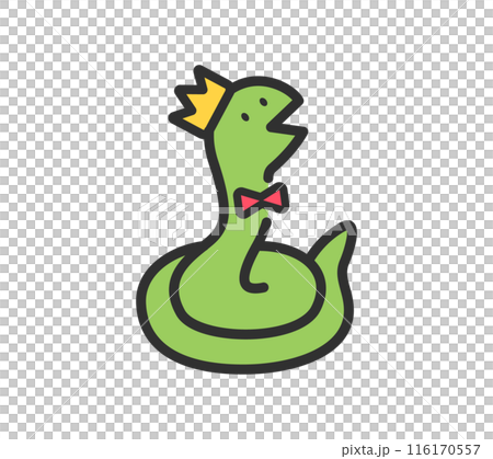 戴著王冠的蛇的插圖 戴著王冠的蛇的插圖 116170557