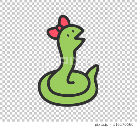 一條帶有絲帶的蛇的插圖 一條帶有絲帶的蛇的插圖 116170560