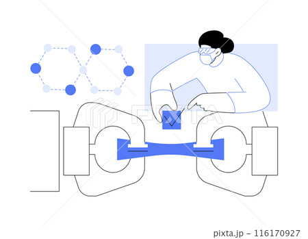 Testing nanomaterials abstract concept vector illustration. 116170927