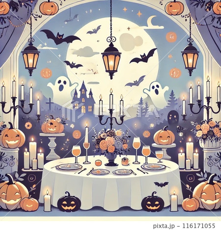 ハロウィン背景素材 116171055