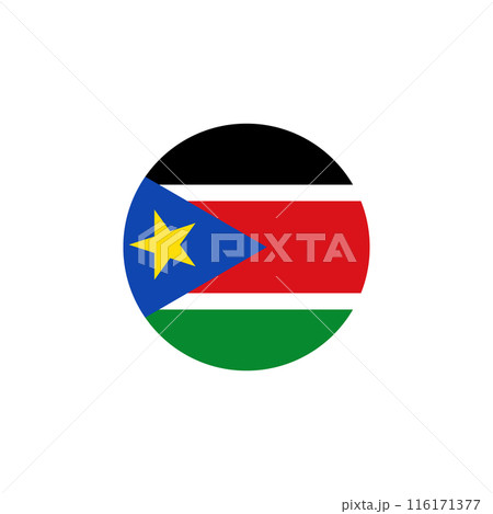 Round South Sudan flag emblem design element 116171377