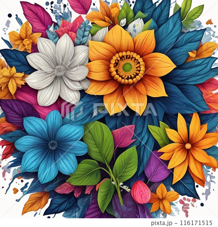 seamless pattern with flowers 116171515