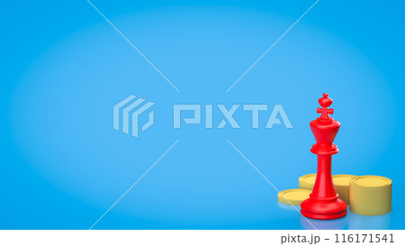 The King Chess for strategy or Business concept 3d rendering. The King Chess for strategy or Business concept 3d rendering. 116171541