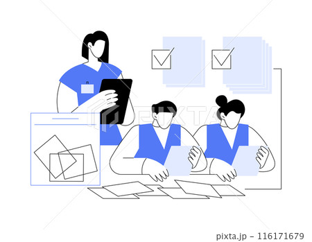 Ballot manual sorting abstract concept vector illustration. Ballot manual sorting abstract concept vector illustration. 116171679