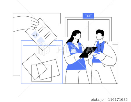 Exit polling abstract concept vector illustration. 116171683