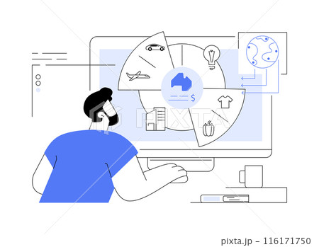 Imports of goods and services abstract concept vector illustration. Imports of goods and services abstract concept vector illustration. 116171750