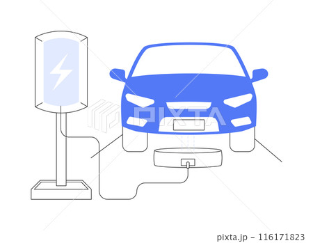 Wireless charger abstract concept vector illustration. 116171823