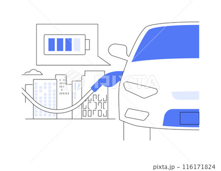 Car charging stations abstract concept vector illustration. 116171824