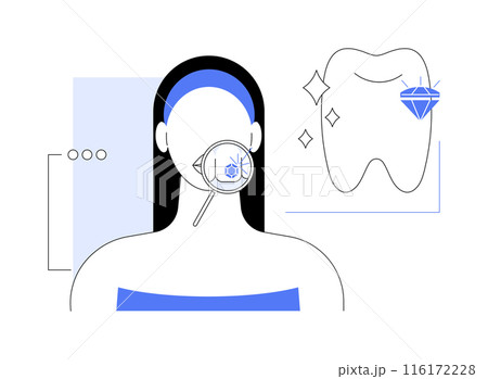 Tooth gems abstract concept vector illustration. 116172228