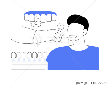 Dental veneers abstract concept vector illustration. Dental veneers abstract concept vector illustration. 116172240