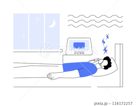 Snoring treatment abstract concept vector illustration. 116172257