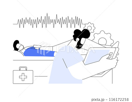 Sleep apnea test abstract concept vector illustration. Sleep apnea test abstract concept vector illustration. 116172258